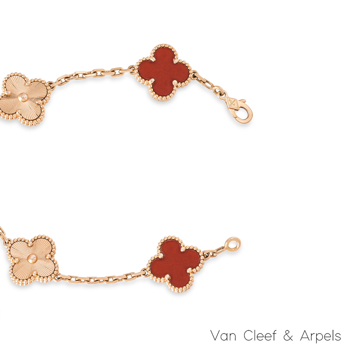 Van cleef alhambra bracelet red sales